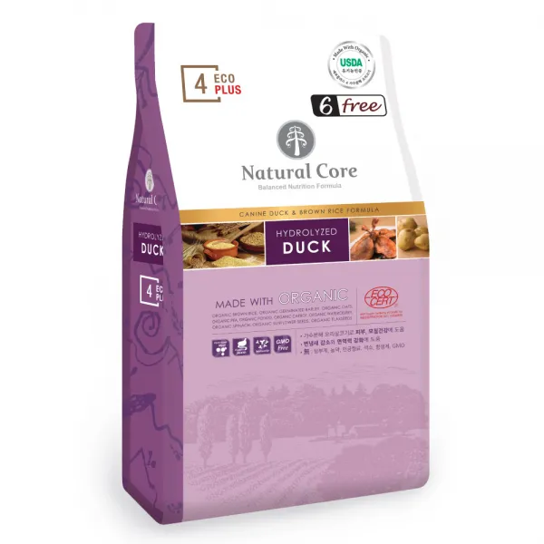 네츄럴코어 전연령 에코플러스 유기농 가수분해 오리고기 건식사료, 오리, 2kg, 1개