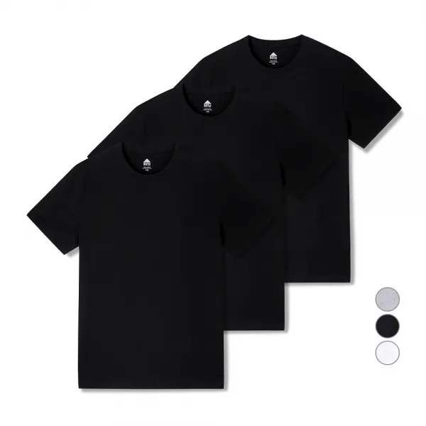 베이직하우스 남녀공용 순면라운드 반팔티 오리지널팩 3p HATS0101