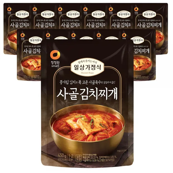 청정원 일상가정식 사골 김치찌개 450g 12개입