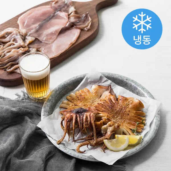 포항시 인증 구룡포 반건 오징어 5미 (냉동), 500g, 1개