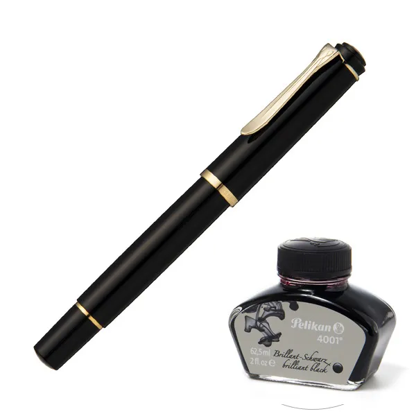 pelikan 만년필 M200 병잉크세트, EF, 블랙