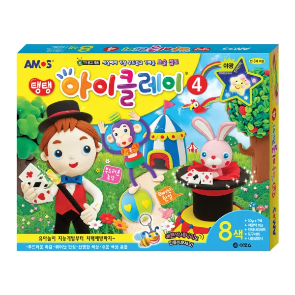 아모스 탱탱 아이클레이 4호 17000, 8색, 228g