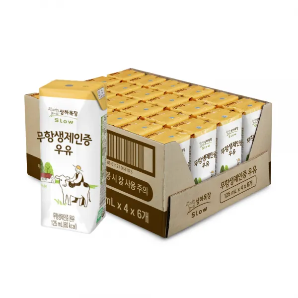 상하목장 무항생제 우유 125ml 24개