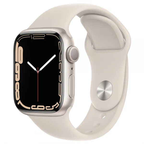 Apple 애플워치 7 알루미늄 케이스 + 스포츠 밴드, GPS, 스타라이트 케이스, 스타라이트 밴드