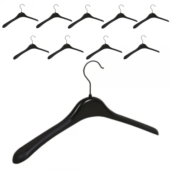리빙선생 남여공용 정장 자켓 옷걸이, 블랙, 10개입
