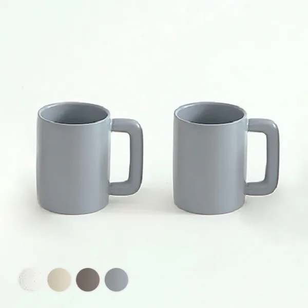 에라토 플랑 베이직 데일리 머그컵 350ml, 애쉬블루, 2개