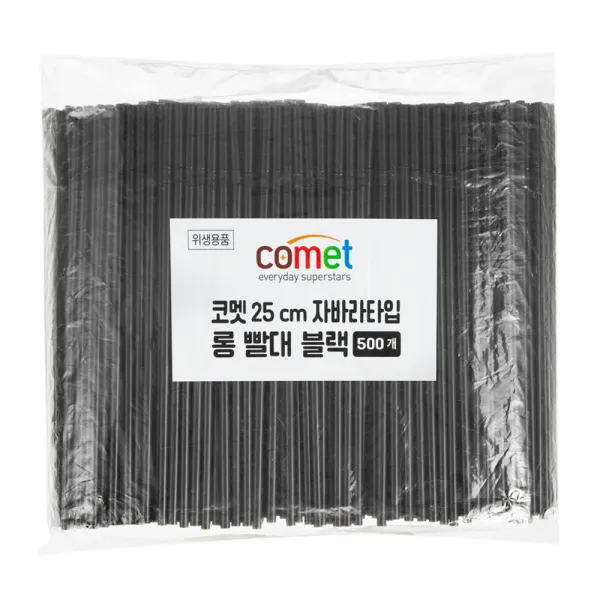 코멧 벌크포장 자바라타입 빨대 500P, 1개, 500개