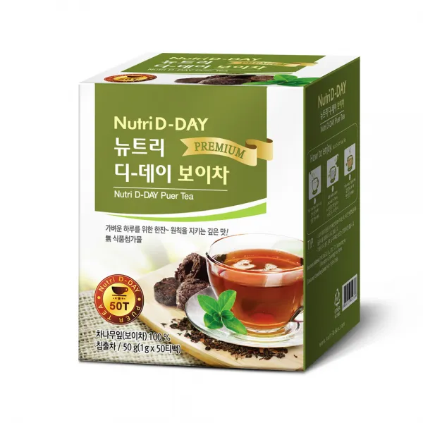 뉴트리디데이 보이차 삼각티백, 1g, 50개입