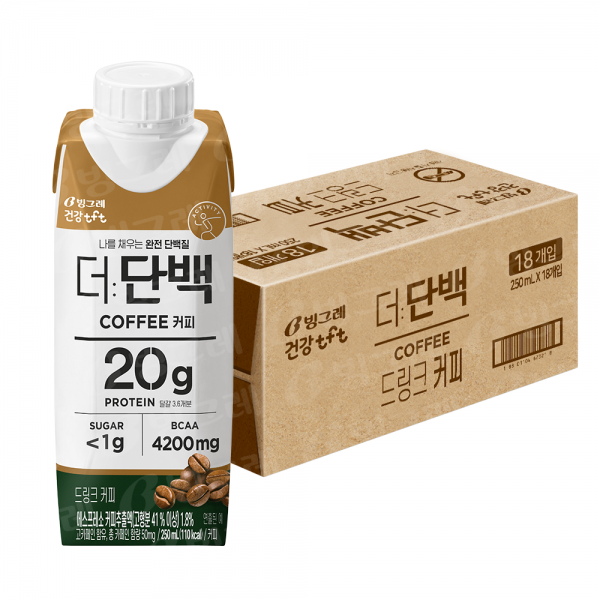 빙그레 더단백 드링크 커피 18p, 4500ml, 1개