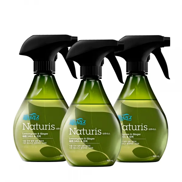 페브리즈 내추리스 섬유탈취제 레몬그라스 앤 진저 본품, 360ml, 3개