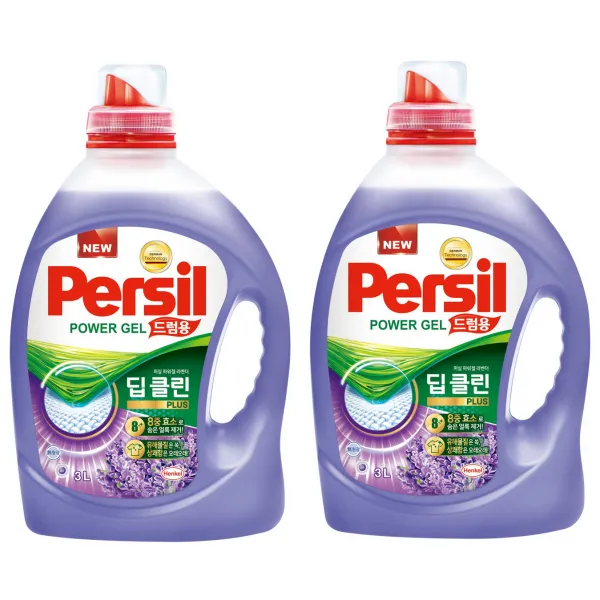 퍼실 딥클린 플러스 라벤더젤 드럼용 액상세제 본품 3l 2개