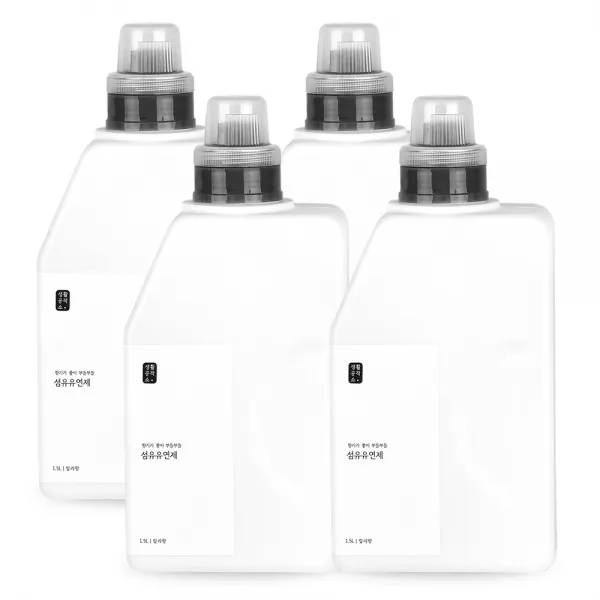생활공작소 섬유유연제 본품 릴리향, 4개, 1.5L