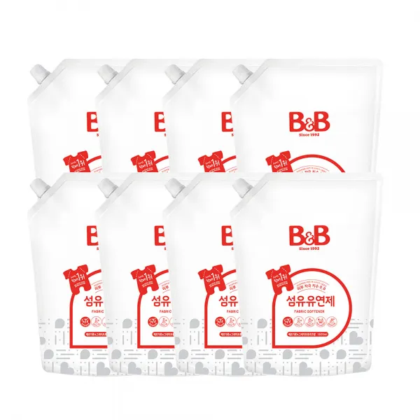 비앤비 섬유유연제 베르가못향 캡리필, 1500ml, 8개