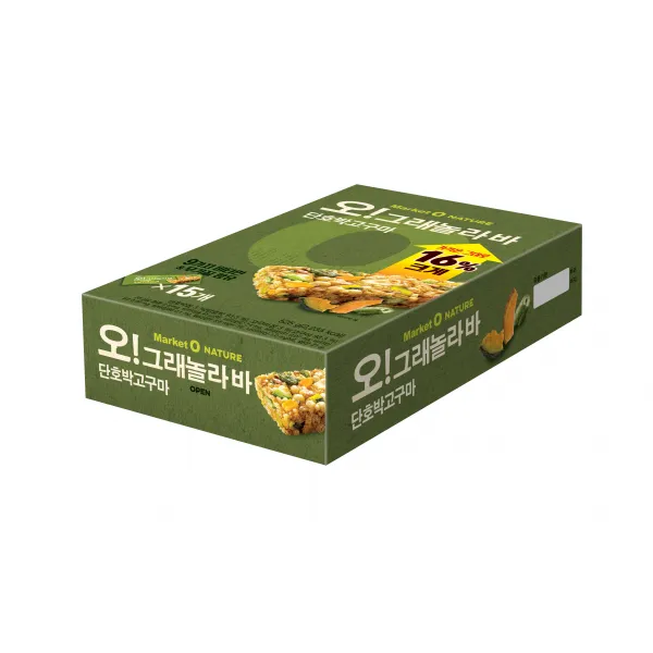 마켓오 네이처 오 그래놀라바 단호박고구마, 35g, 15개입