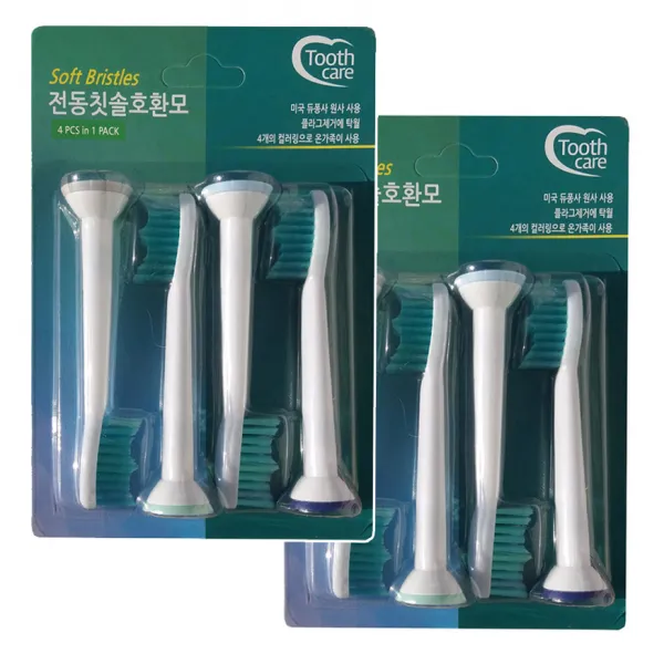 Toothcare 필립스 전동칫솔용 호환칫솔모 성인용 8개입