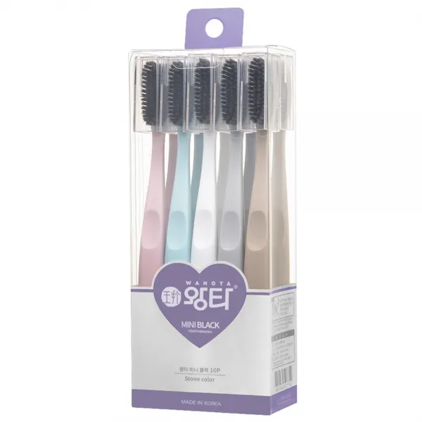 왕타 미니 통칫솔 블랙 10p세트 1세트