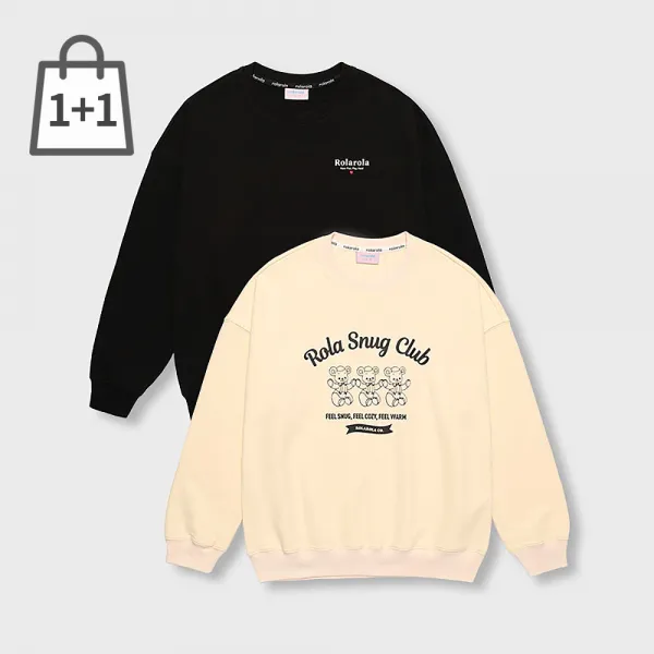 로라로라 로고 스웨트셔츠 2종 세트 TS-21530
