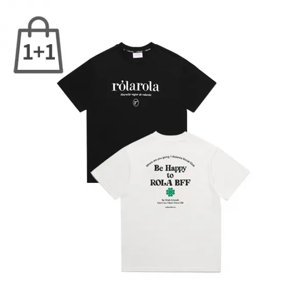 로라로라 여성용 ROLA LOGO 반팔 티셔츠 2종 세트