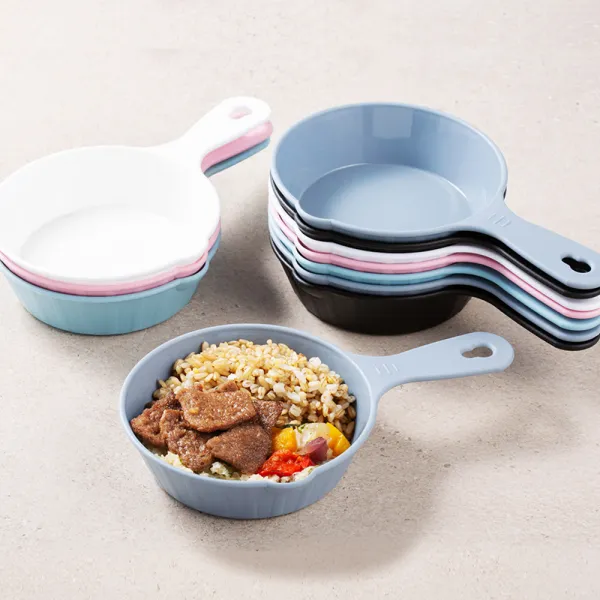 코멧 손잡이 앞접시, 10p, 화이트2p + 핑크2P + 블루2P + 블랙2P + 그레이2P