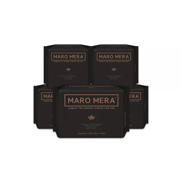 마로메라 중형 생리대 날개형 4p + 오버나이트 롱 1세트