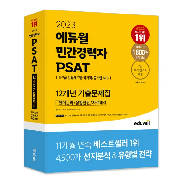 2023 에듀윌 민간경력자 PSAT 12개년 기출문제집 언어논리 / 상황판단 / 자료해석, 에듀윌