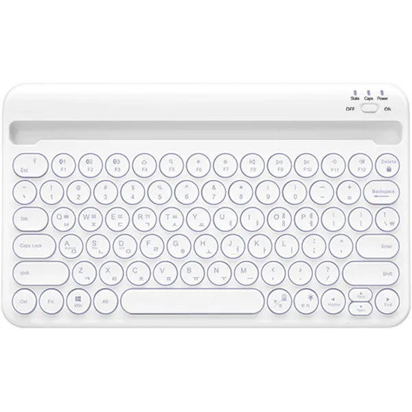 뉴플러스 유무선 엔틱 키보드, JTK206, 화이트
