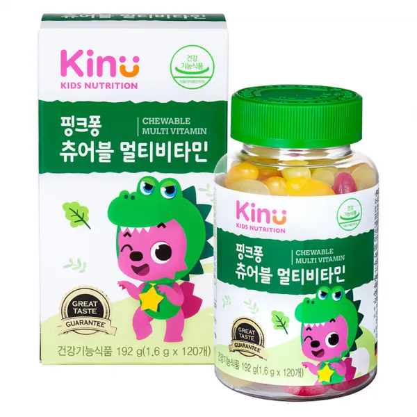 KINU 핑크퐁 츄어블 멀티비타민, 120정, 1개