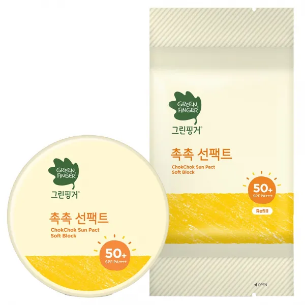 그린핑거 촉촉 선팩트 SPF50+ PA++++ 16g + 리필 16g, 1세트