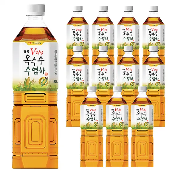 광동 V라인 옥수수 수염차, 1.25L, 12개