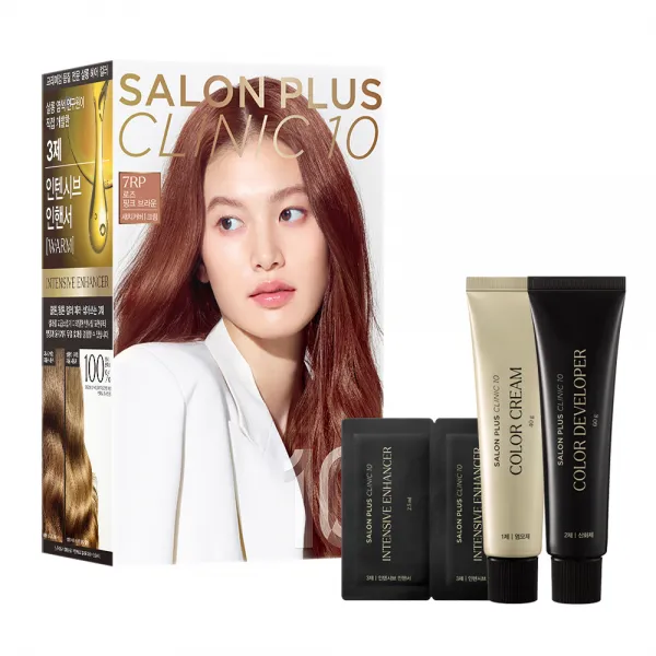 미쟝센 살롱 Plus Clinic 10 염색제 7 로즈핑크브라운 1개