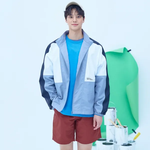 NII 레트로 컬러 배색 윈드 브레이커 바람막이 점퍼
