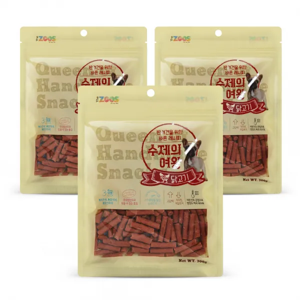 수제의여왕 반려견을 위한 바른레시피 수제간식 300g 닭고기 3개입