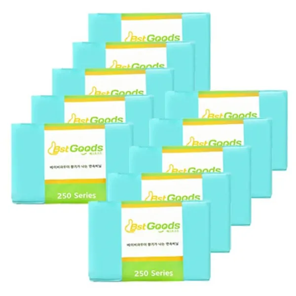 매직베스트리필 250 베이비파우더향 기저귀쓰레기통 리필 봉투, 10개입