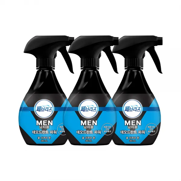페브리즈 포맨 쿨아쿠아향 본품 360ml 3개