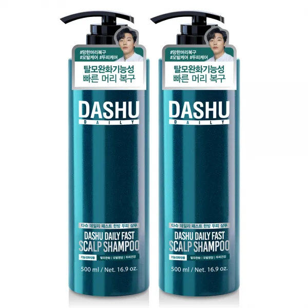 다슈 데일리 패스트 스칼프 샴푸, 500ml, 2개