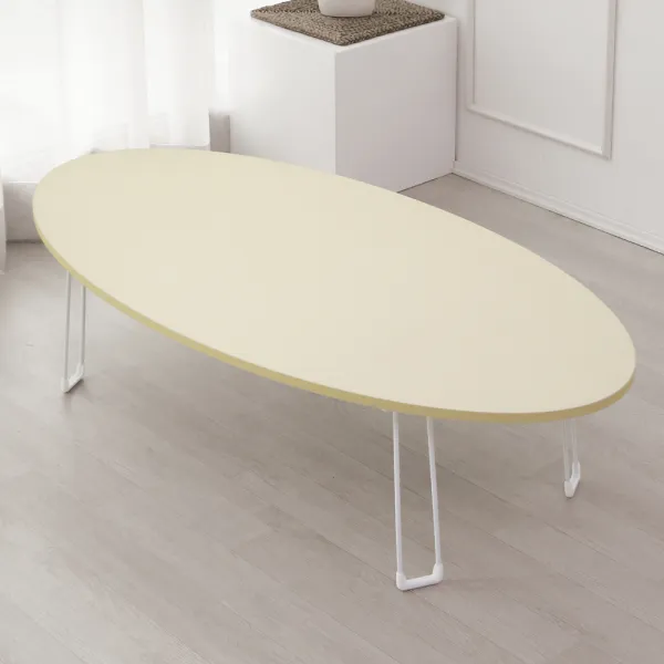 스토리퍼니쳐 LPM 지문방지 비스포크 썸머 접이식 테이블 1200 x 600 mm, 버터옐로우