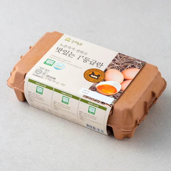 무항생제 인증 상하농원 노른자가 진하고 맛있는 1+ 영양란 15구, 780g, 1개