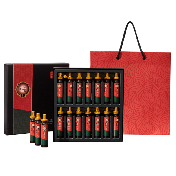 려원담 활기담 6년근 홍삼앰플 14p + 쇼핑백, 280ml, 1세트