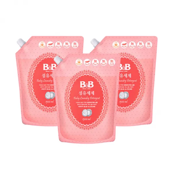 비앤비 섬유세제 1500ml 리필 3개