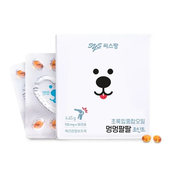 씨스팡 멍멍팔팔 조인트 반려견 관절 영양제, 초록입홍합, 1개