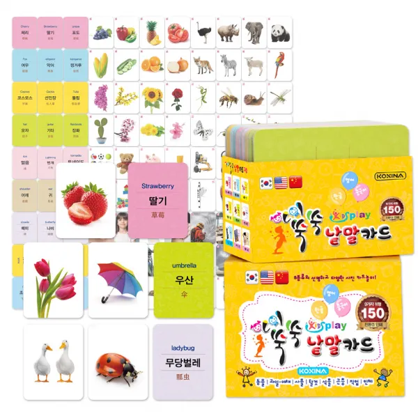 코시나 아이 쑥쑥 낱말카드 150p, 혼합색상