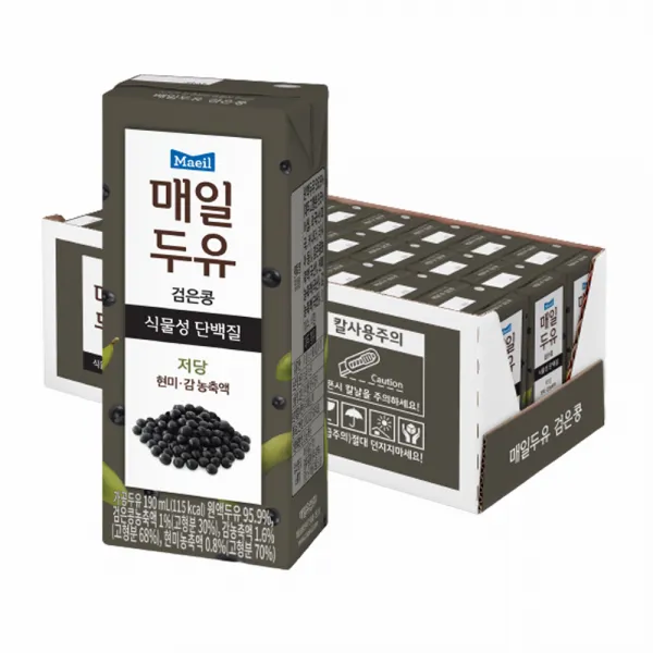 매일유업 매일두유 검은콩, 24개, 190ml