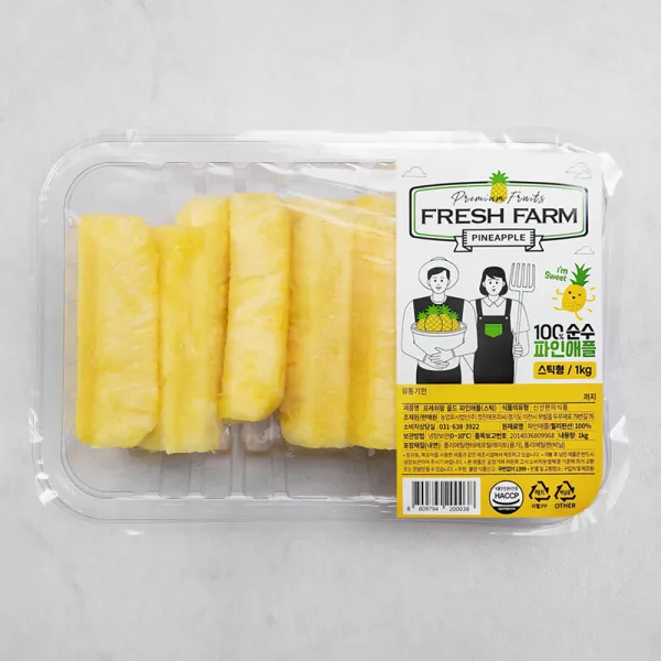 프레쉬팜 골드 파인애플 스틱, 1kg, 1개
