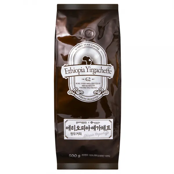 곰곰 에티오피아 예가체프 G2 원두 커피, 홀빈, 500g