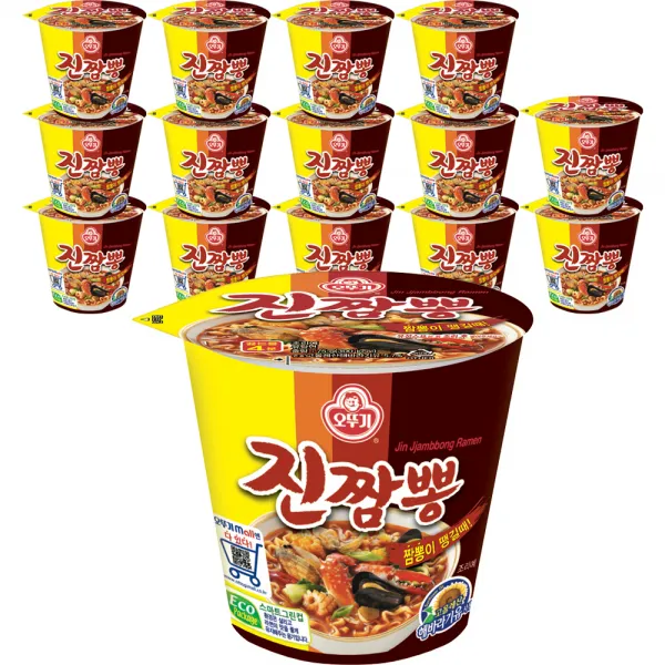 오뚜기 진짬뽕 작은컵, 75g, 15개