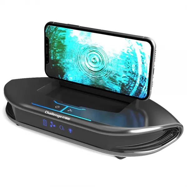 챌린지하이브리드 퓨어 차량용 공기청정 휴대폰 거치대 블랙 Ch Air522c