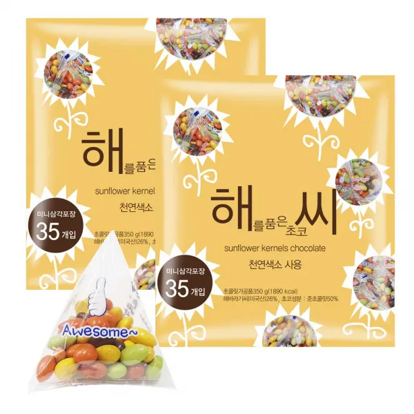 해를 품은 초코씨 해바라기씨 초코볼, 350g, 2개