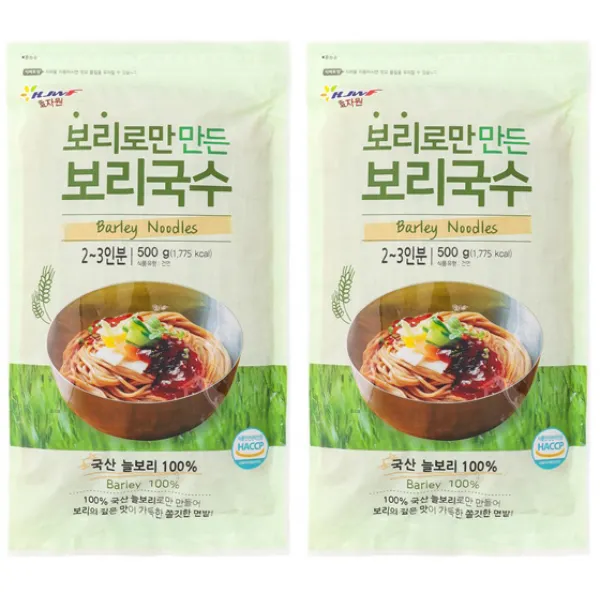 효자원 보리로만 만든 보리국수, 500g, 2개