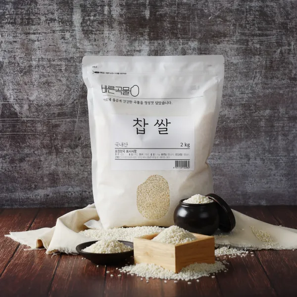 바른곡물 찹쌀, 2kg, 1개