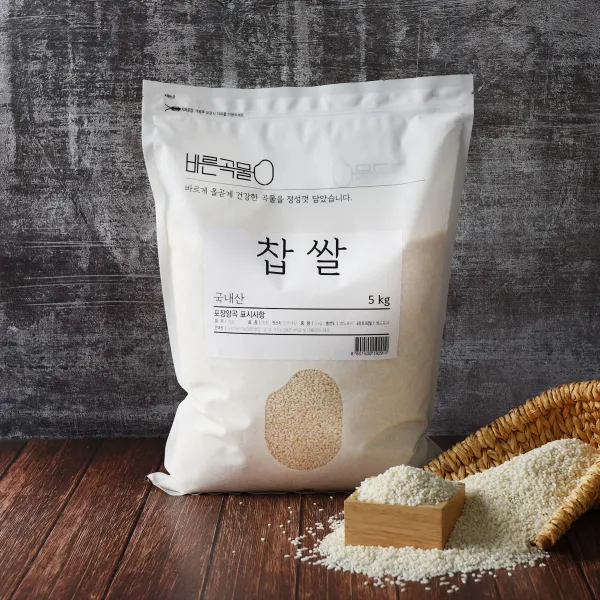 바른곡물 찹쌀, 5kg, 1개